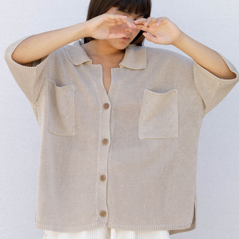 Linen Cardigan - Toasted