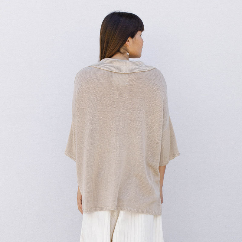 Linen Cardigan - Toasted