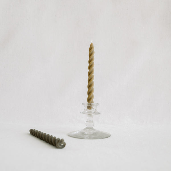 Spiral Tapered Beeswax Candle