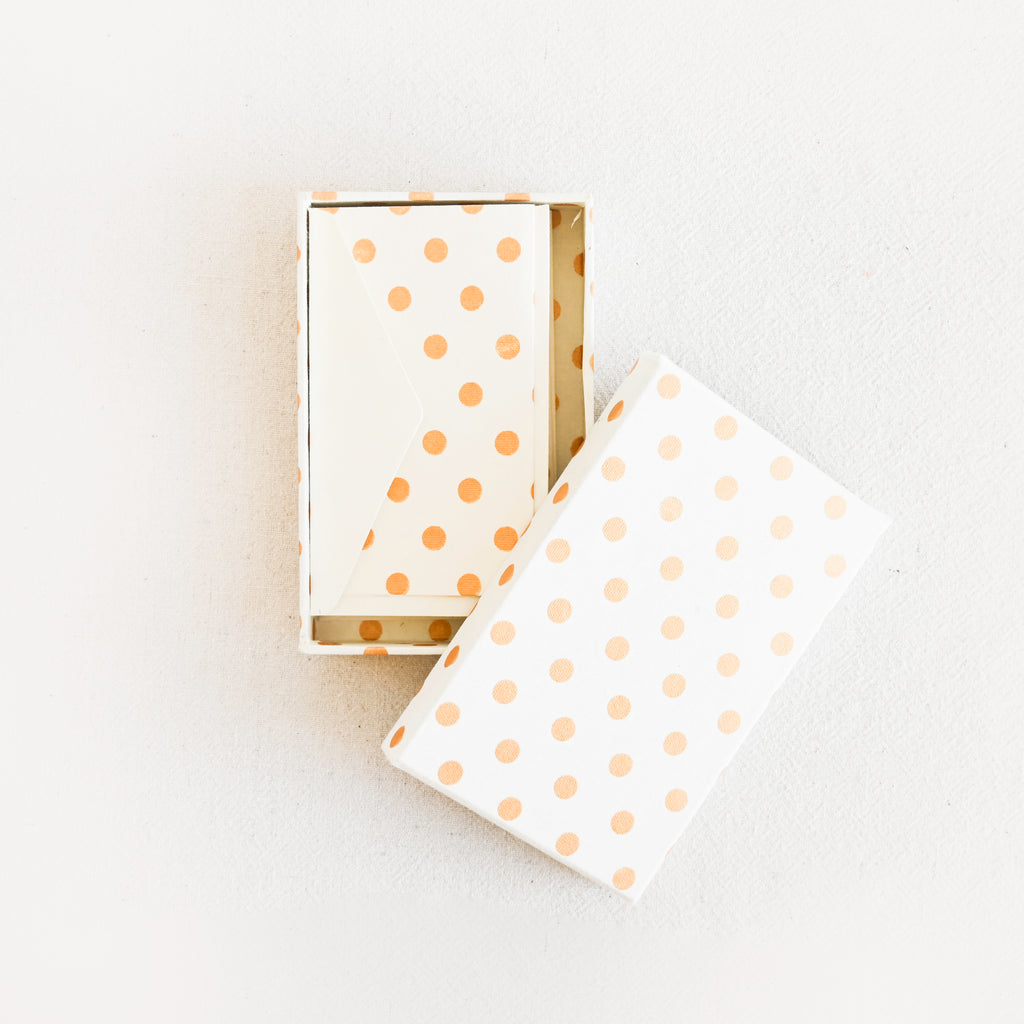 Box Card Set - Gold Dots