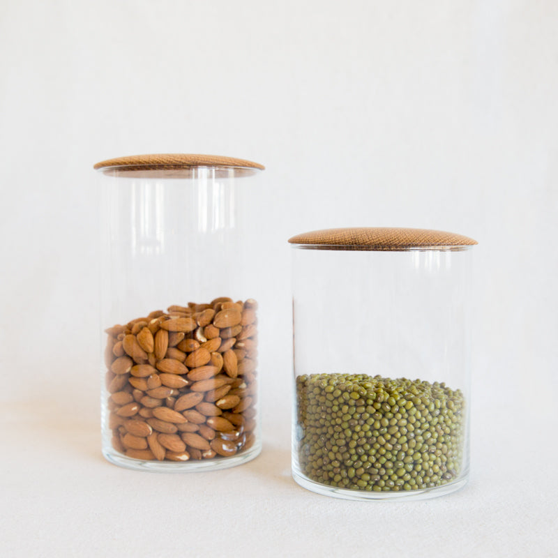 Hawkins New York Bathroom Simple Storage Container Jar Set with Lids, Oak &  Maple on Food52