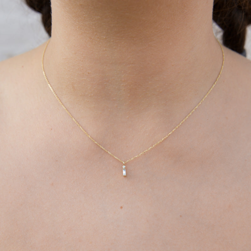Baguette Dot Necklace