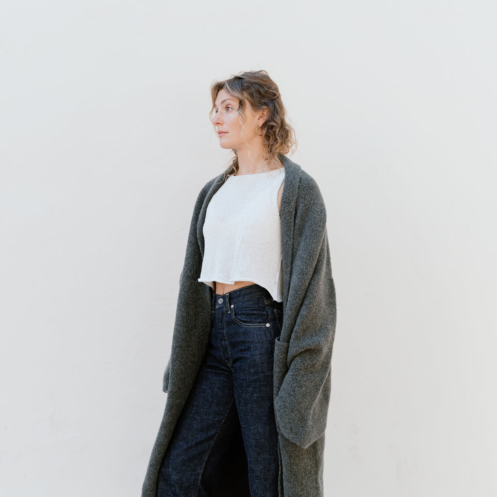 Double Face Long Coat - Loden
