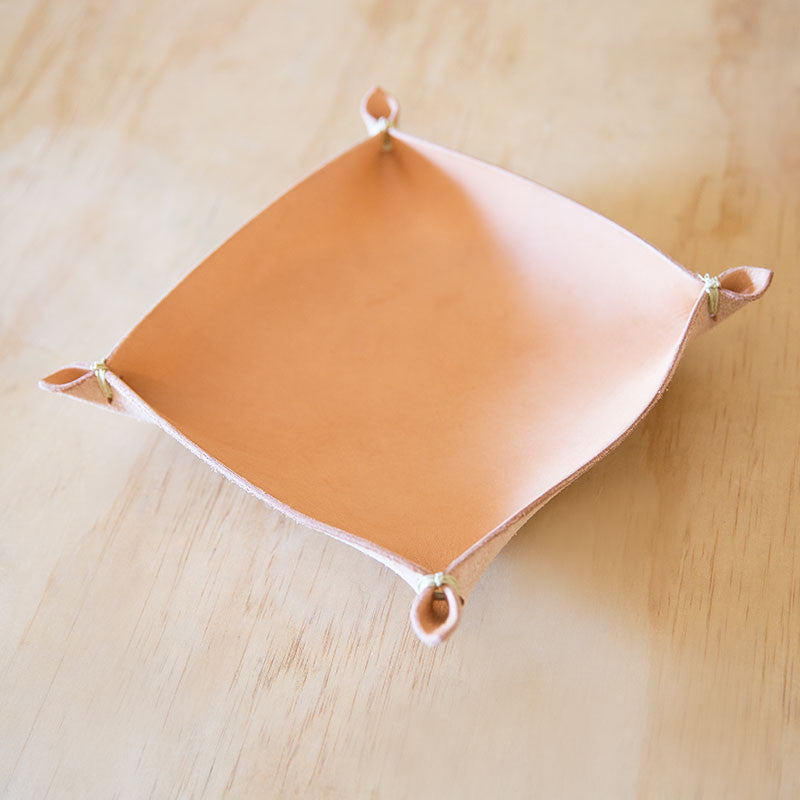 Four Corners Leather Tray