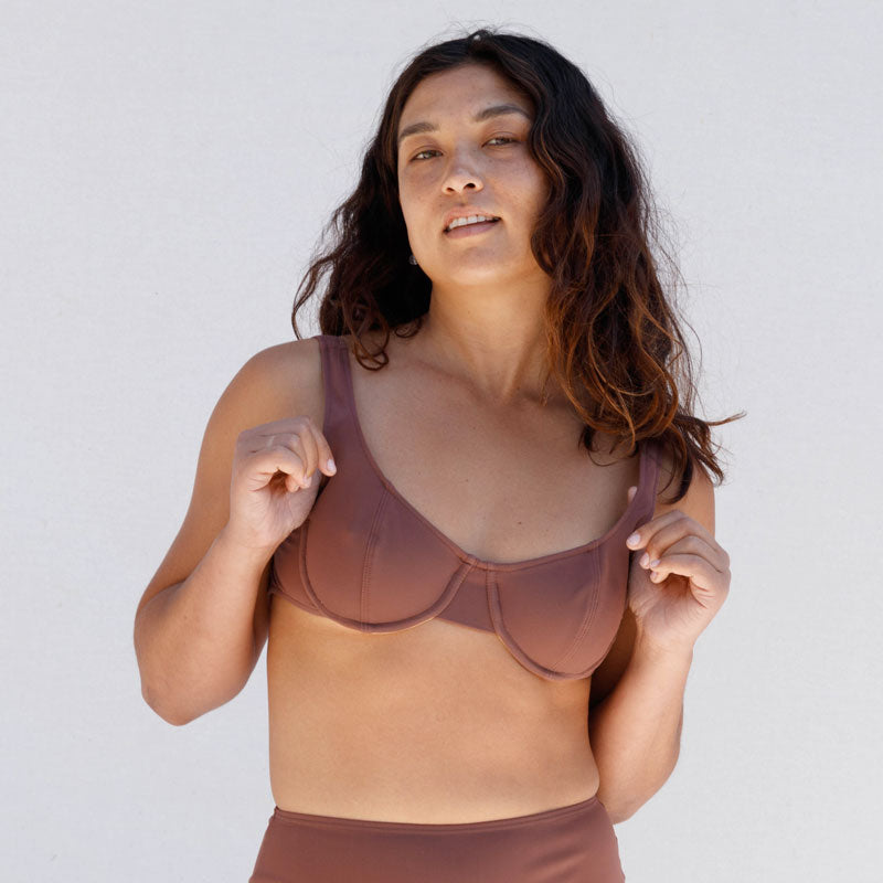Nu Swim Cocoa Laser Top at General Store