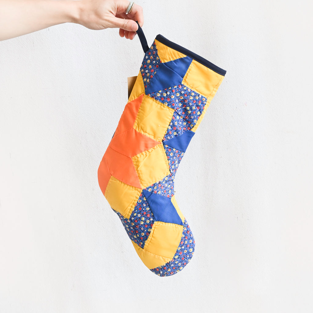 Quilted Stocking - Blue