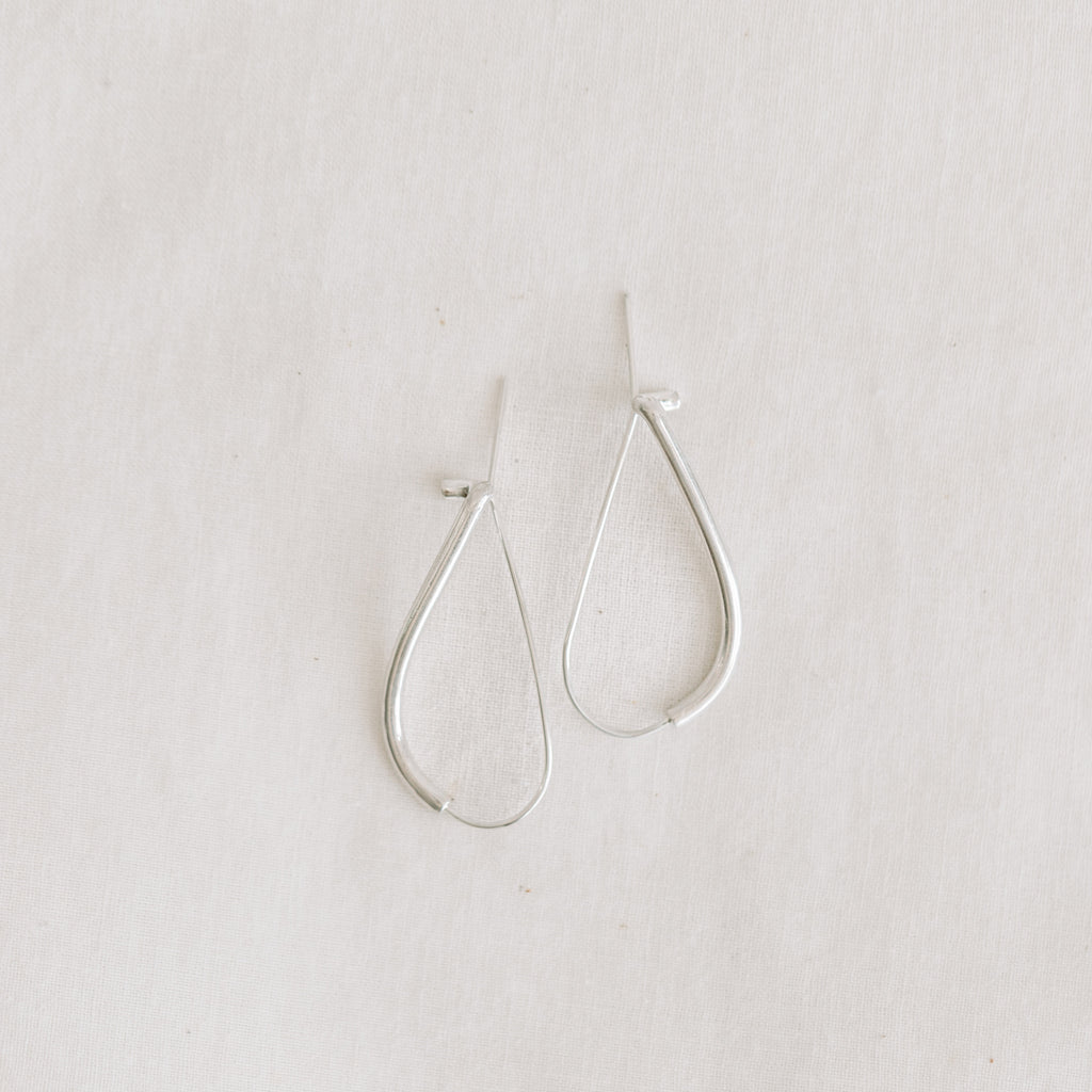 Large Triptych Earring - Silver
