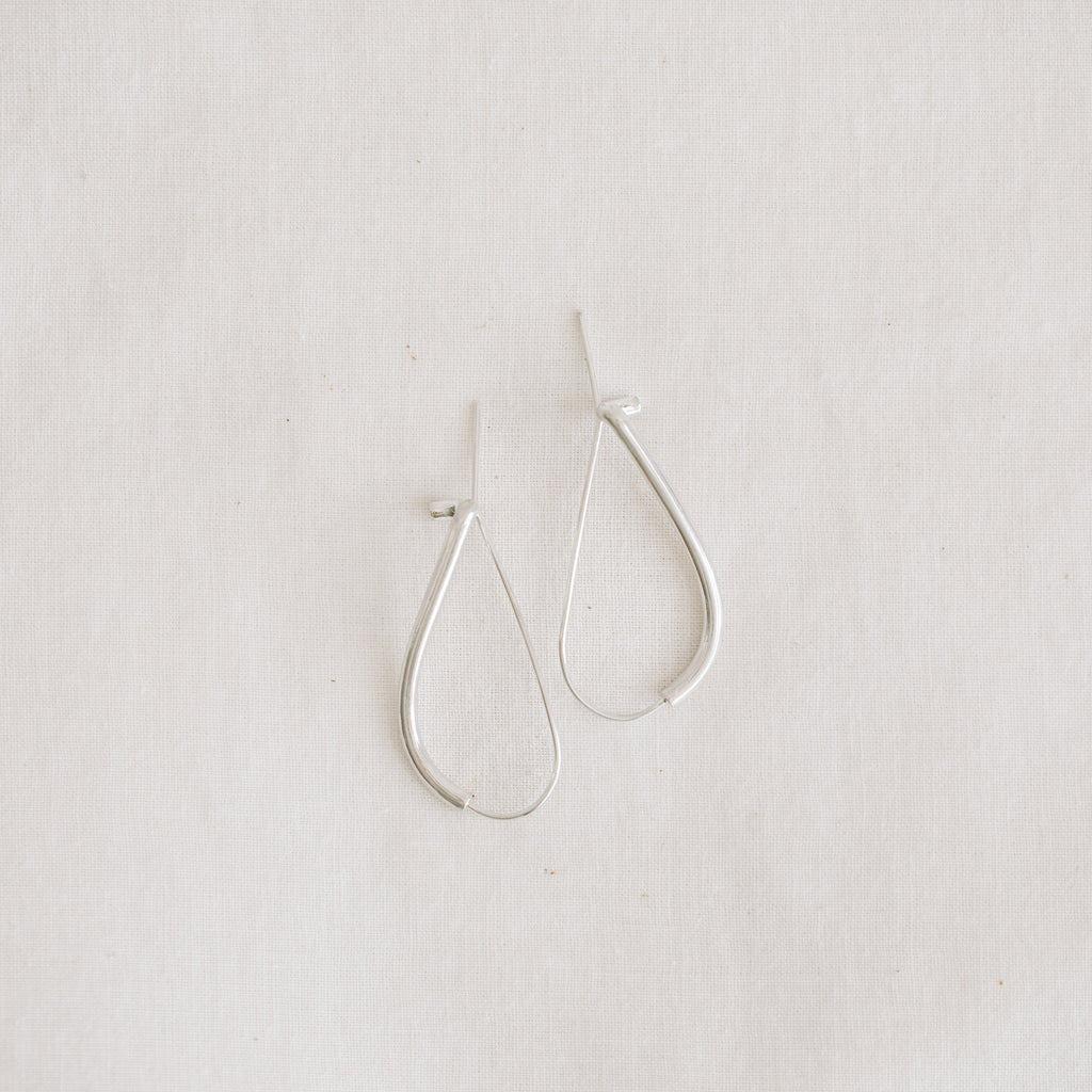 Large Triptych Earring - Silver