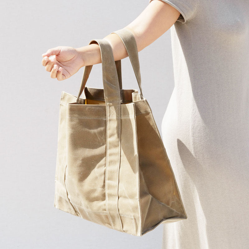 Small Lot Waxed Tote - Sage
