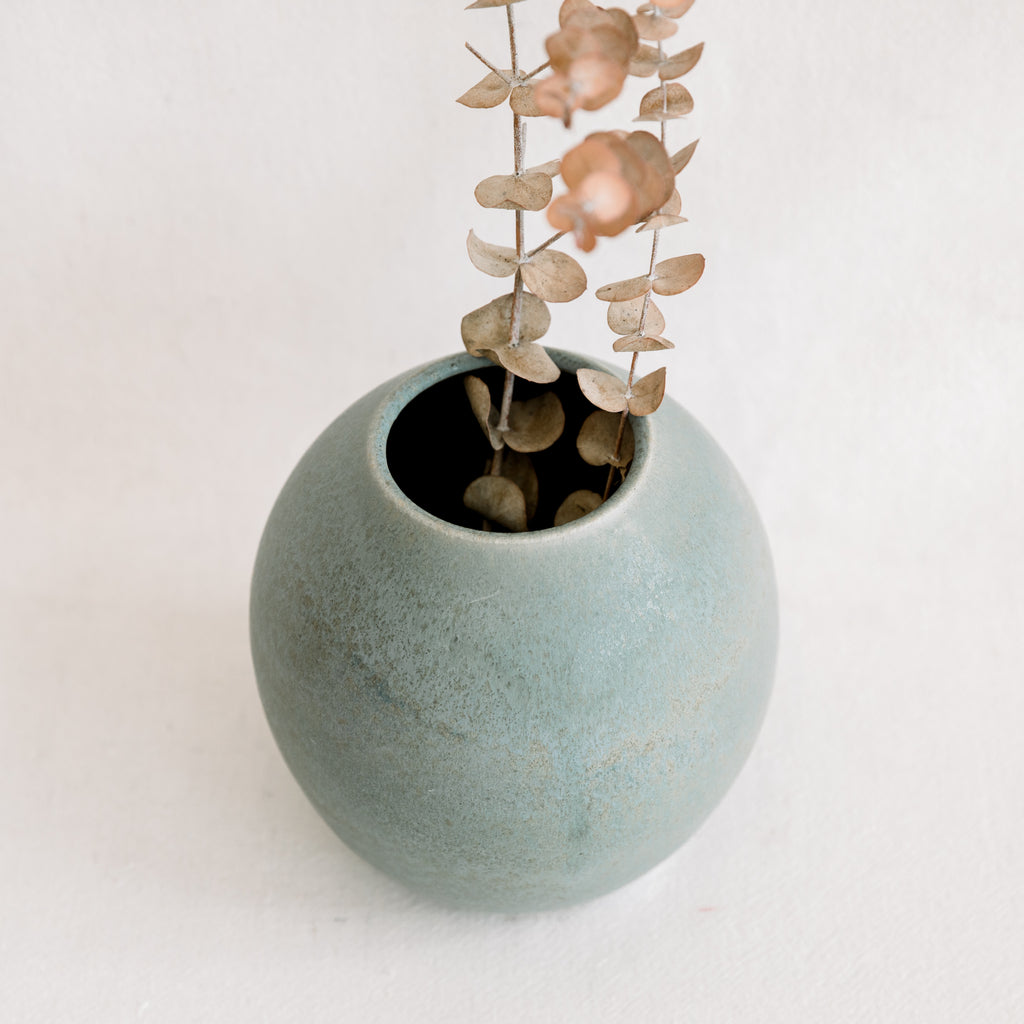 Lake Blue Bulb Vase