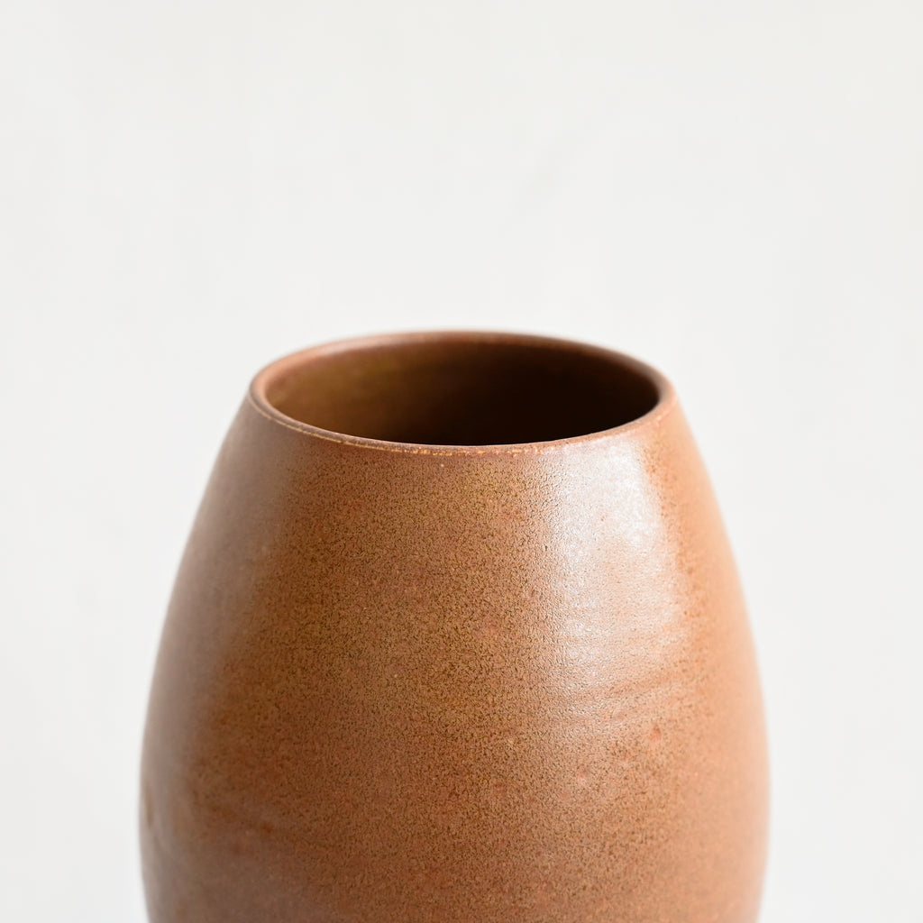 Tall Bulb Dark Honey Vase