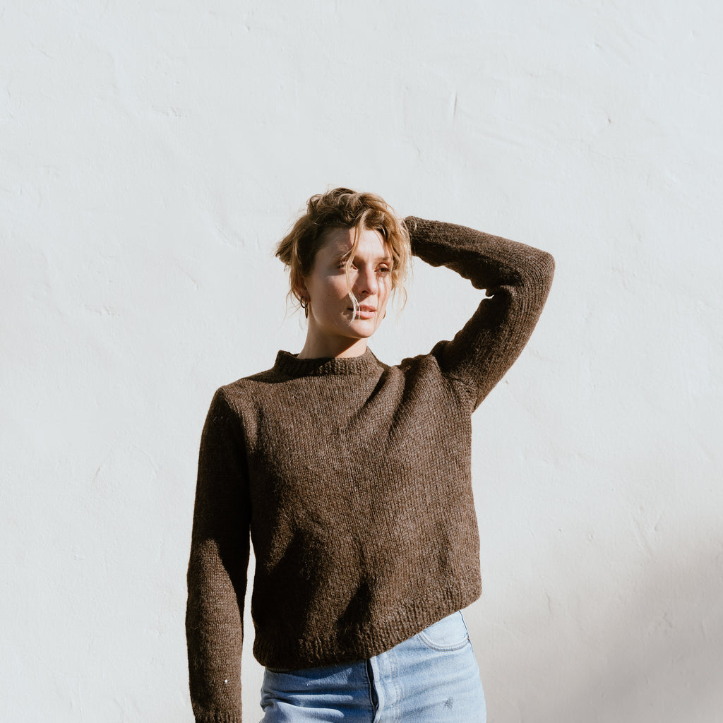 Vintage Brown Hand Knit Sweater