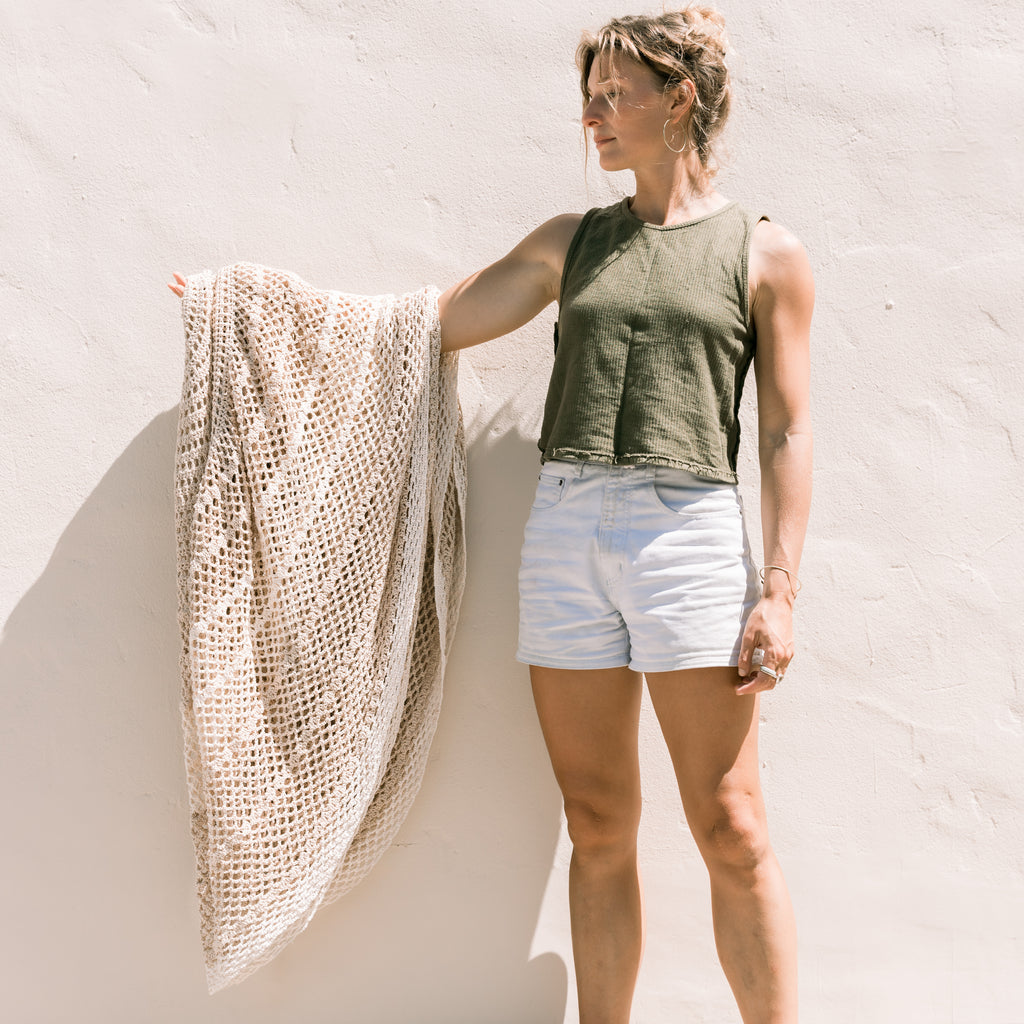 Vintage Crochet Circular Throw