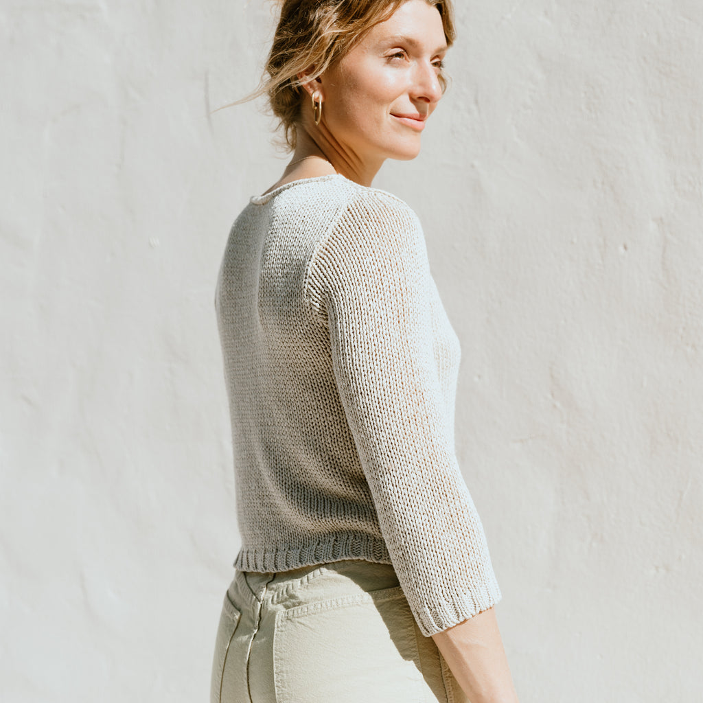 Vintage Silk Husk Cropped Sweater