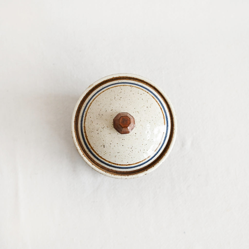 Vintage Red Stripe Canister