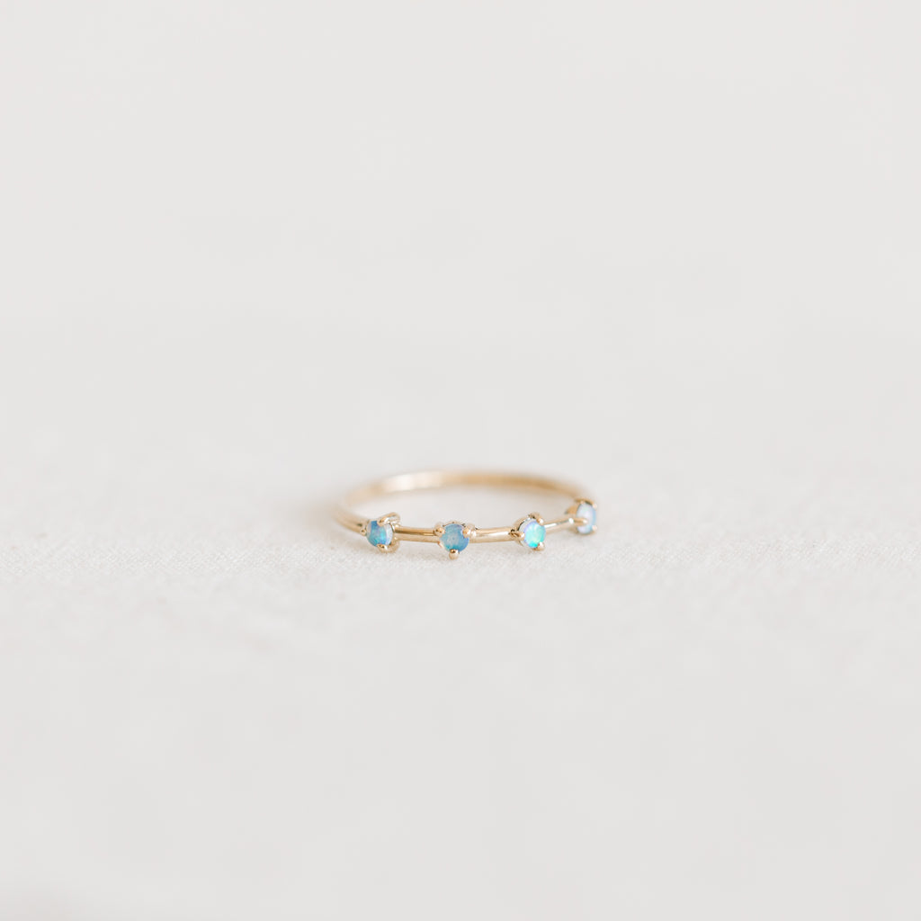 Four - Step Ring - Opals