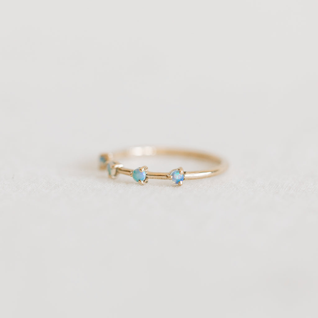 Four - Step Ring - Opals