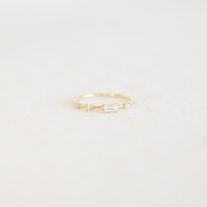 Four Step Baguette Ring