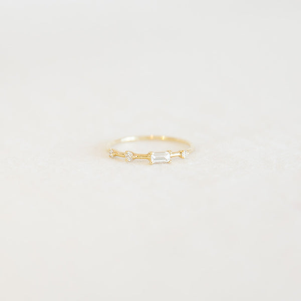 Four Step Baguette Ring