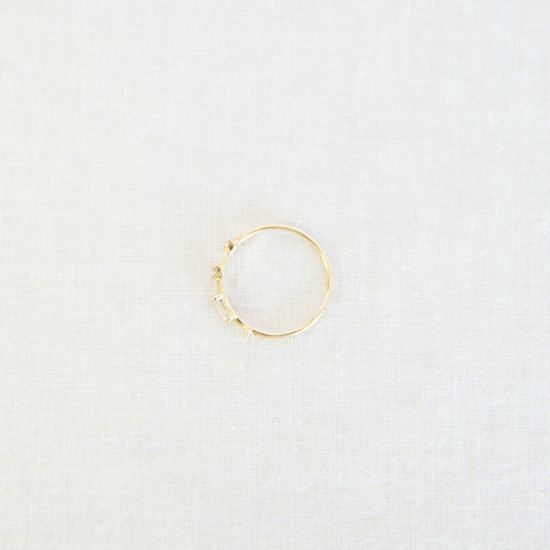 Four Step Baguette Ring