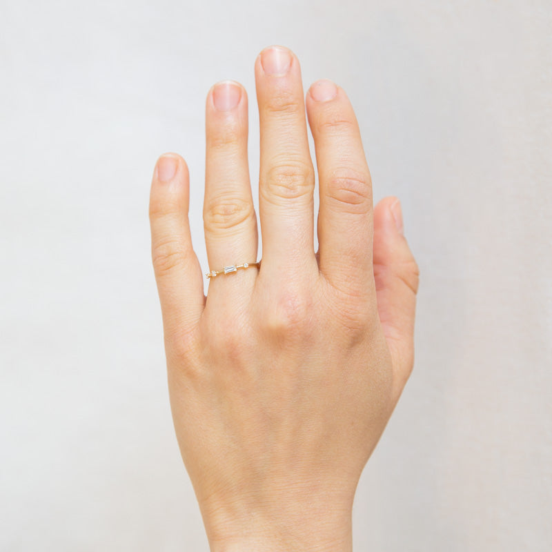 Four Step Baguette Ring