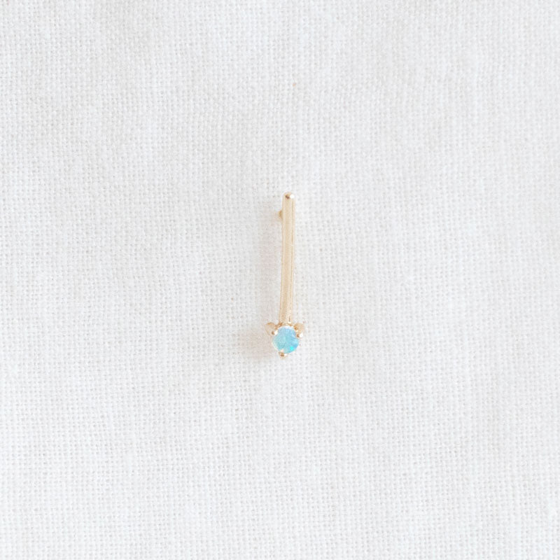 One-Step Bar Earring - Opal